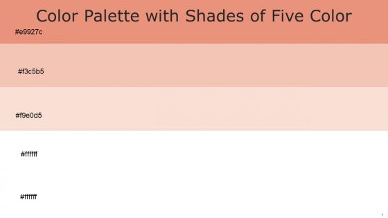 Color Palette With Five Shade Apricot Mandys Pink Champagne White White