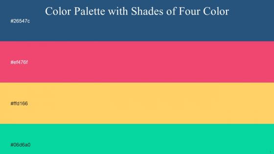 Color Palette With Five Shade Bay Of Many French Rose Golden Tainoi Caribbean Green