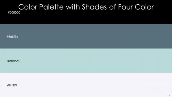 Color Palette With Five Shade Black Cutty Sark Ziggurat Whisper