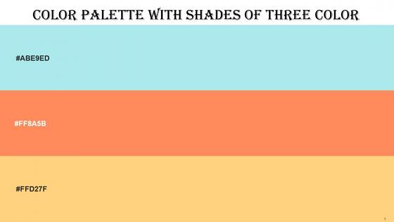 Color Palette With Five Shade Blizzard Blue Salmon Grandis