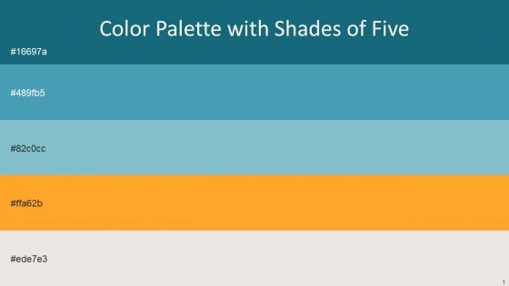 Color Palette With Five Shade Blumine Steel Blue Half Baked Pampas Sunshade