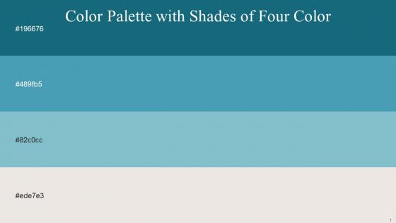 Color Palette With Five Shade Blumine Steel Blue Steel Blue Pampas