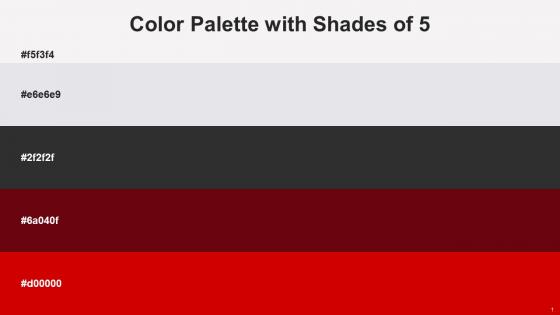 Color Palette With Five Shade Bon Jour Athens Gray Mine Shaft Red Oxide Guardsman Red