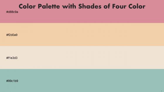 Color Palette With Five Shade Can Can Wheat Parchment Shadow Green