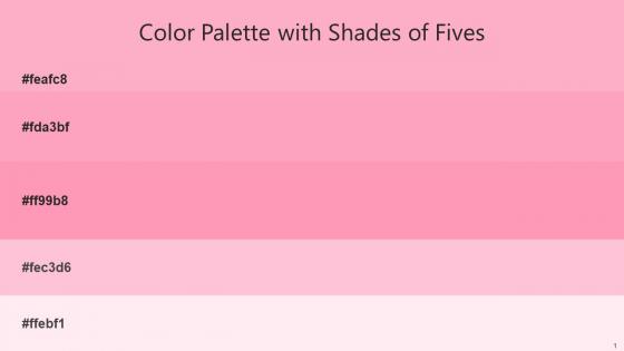 Color Palette With Five Shade Carnation Pink Carnation Pink Pink Salmon Pink Lavender Blush
