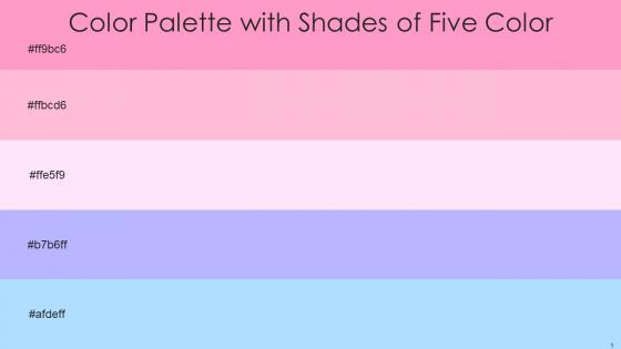 Color Palette With Five Shade Carnation Pink Cotton Candy Pink Lace Melrose Anakiwa