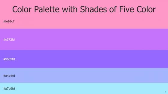 Color Palette With Five Shade Carnation Pink Heliotrope Heliotrope Melrose Anakiwa