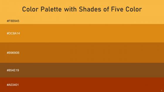 Color Palette With Five Shade Casablanca Golden Bell Pumpkin Skin Russet Fire