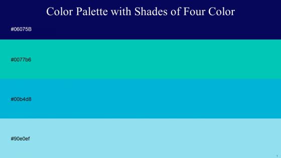 Color Palette With Five Shade Catskill White Deep Cerulean Cerulean Spray