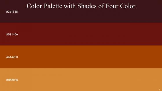 Color Palette With Five Shade Cedar Dark Tan Fire Brandy Punch