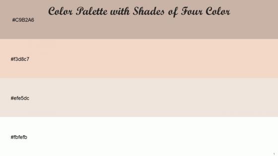 Color Palette With Five Shade Champagne Albescent White Dawn Pink Ottoman
