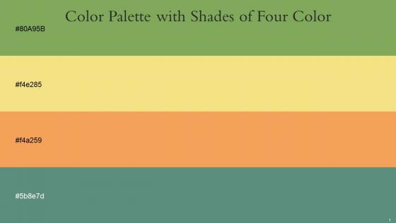 Color Palette With Five Shade Chelsea Cucumber Sahara Sand Sandy Brown Patina