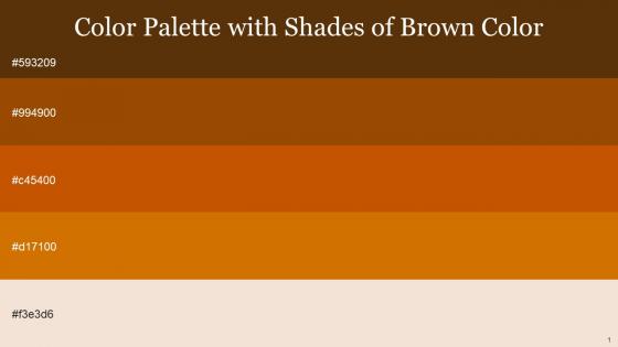 Color Palette With Five Shade Cioccolato Brown Rose Of Sharon Indochine Parchment