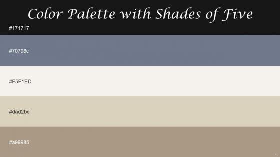 Color Palette With Five Shade Cod Gray Raven Spring Wood Tana Hillary