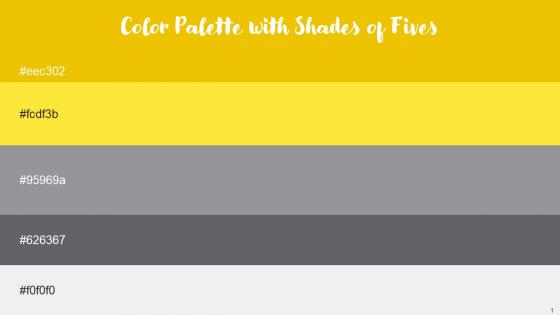 Color Palette With Five Shade Corn Bright Sun Manatee Mid Gray Gallery
