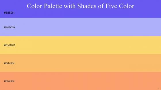Color Palette With Five Shade Cornflower Blue Perfume Goldenrod Rajah Tan Hide