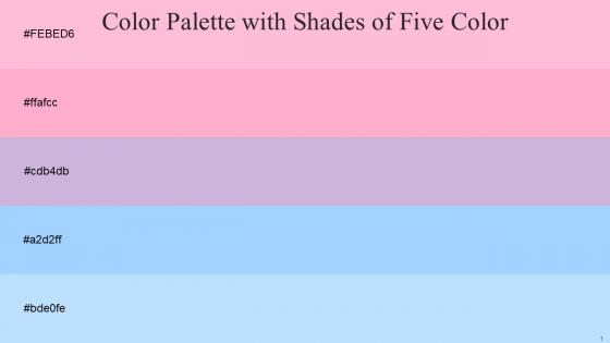 Color Palette With Five Shade Cotton Candy Carnation Pink Prelude Anakiwa French Pass
