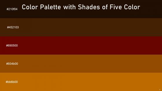 Color Palette With Five Shade Creole Bracken Lonestar Brown Indochine