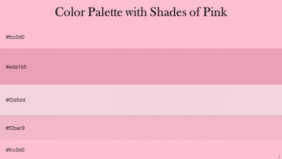 Color Palette With Five Shade Cupid Sea Pink Vanilla Ice Azalea Cupid