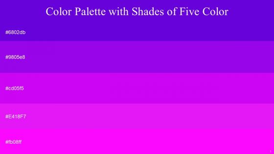 Color Palette With Five Shade Dark Blue Electric Violet Electric Violet Electric Violet Electric Violet
