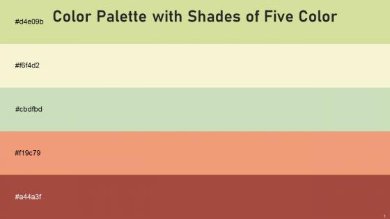 Color Palette With Five Shade Deco Coconut Cream Pixie Green Apricot Apple Blossom