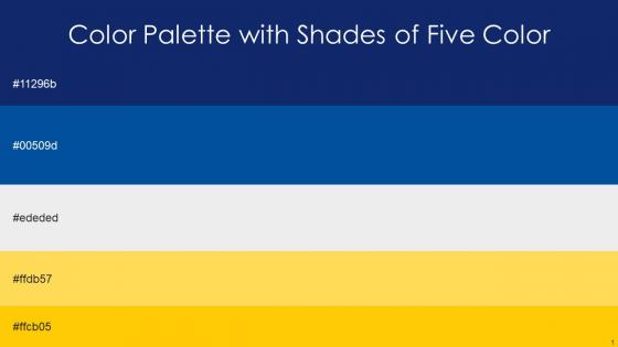 Color Palette With Five Shade Prussian Blue Deep Koamaru Gallery