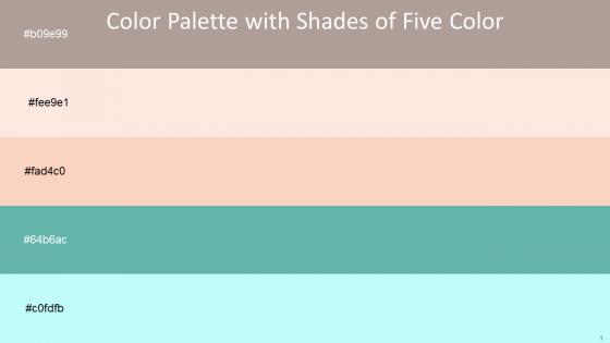 Color Palette With Five Shade Del Rio Cinderella Cinderella Tradewind French Pass