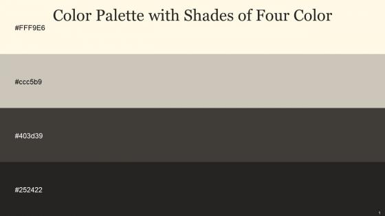 Color Palette With Five Shade Early Dawn Ash Merlin Tuatara