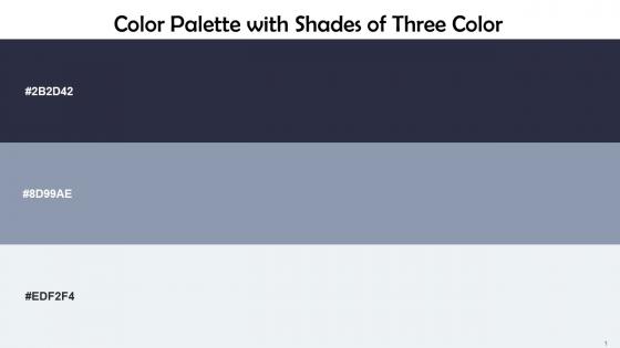 Color Palette With Five Shade Ebony Clay Bali Hai Mystic
