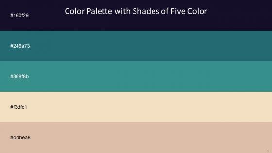 Color Palette With Five Shade Ebony Paradiso Paradiso Sidecar Cameo