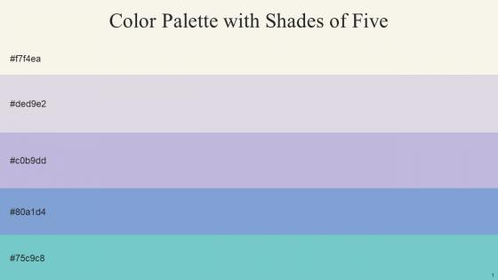 Color Palette With Five Shade Ecru White Mischka Lavender Gray Chetwode Blue Monte Carlo