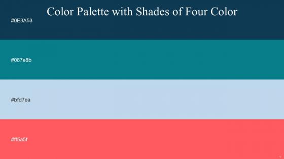 Color Palette With Five Shade Eden Blue Chill Spindle Persimmon