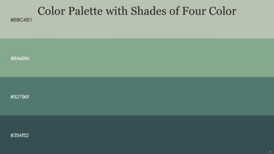 Color Palette With Five Shade Green Spring Bay Leaf Cutty Sark Limed Spruce