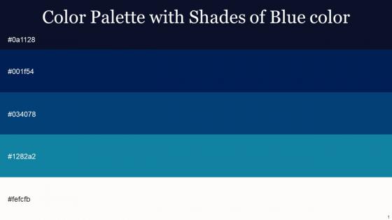 Color Palette With Five Shade Haiti Prussian Blue Regal Blue Blue Chill Bianca