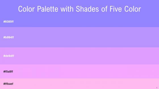 Color Palette With Five Shade Heliotrope Mauve Mauve Mauve Cotton Candy