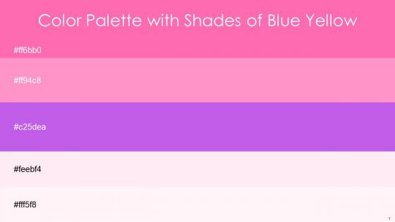 Color Palette With Five Shade Hot Pink Carnation Pink Lavender Remy Lavender Blush