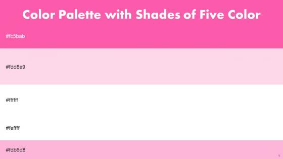Color Palette With Five Shade Hot Pink Pig Pink White Twilight Blue Lavender Pink