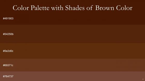 Color Palette With Five Shade Indian Tan Cioccolato Cioccolato Metallic Copper Shingle Fawn