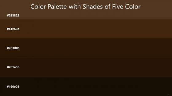 Color Palette With Five Shade Irish Coffee Clinker Jacko Bean Wood Bark Creole