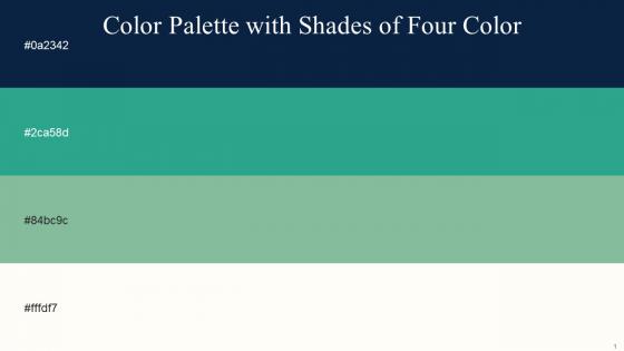 Color Palette With Five Shade Jungle Green Acapulco Quarter Pearl Lusta Downriver