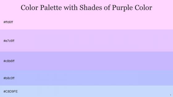 Color Palette With Five Shade Karry Mauve Melrose Melrose Periwinkle