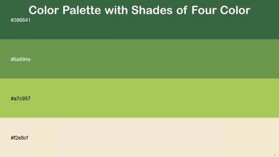 Color Palette With Five Shade Killarney Asparagus Celery Janna