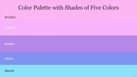 Color Palette With Five Shade Lavender Rose Perfume Biloba Flower Portage Malibu
