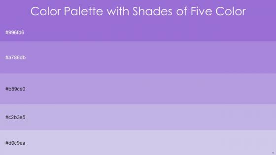 Color Palette With Five Shade Lilac Bush Lavender Dull Lavender Prelude Prelude