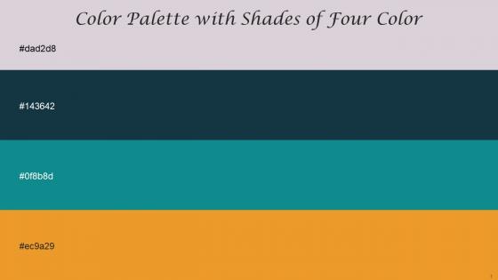 Color Palette With Five Shade Lola Elephant Blue Chill Fire Bush