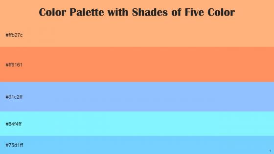 Color Palette With Five Shade Macaroni And Cheese Atomic Tangerine Anakiwa Anakiwa Malibu