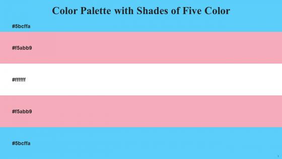 Color Palette With Five Shade Malibu Illusion White Illusion Malibu
