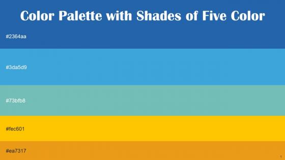 Color Palette With Five Shade Matisse Scooter Neptune Supernova Tango