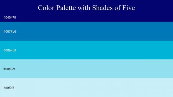Color Palette With Five Shade Melrose Deep Cerulean Cerulean Spray Humming Bird