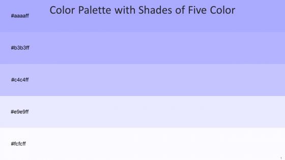 Color Palette With Five Shade Melrose Melrose Melrose Titan White Titan White